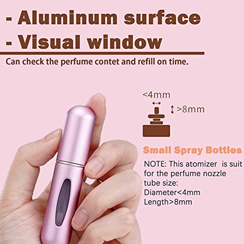 KAYZON Refill Perfume Bottle, Perfume Atomiser 5ml Travel Refill Perfume Bottle Mini Portable Perfume Spray Bottles Empty Toner Atomizer Bottle f