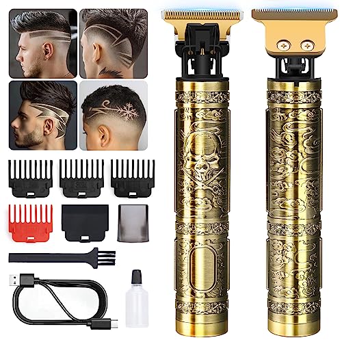 Professional Beard Trimmer Men Cordless, Electric Hair Clippers for Men, Precision T-Bladed, with4 Limit Combs, Beard Grooming Kit for Men, USB T