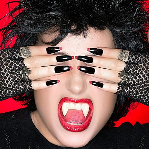 Ballerina Nails Long False Nails Coffin Fake Nails Full Cover Length 100 Pieces Artificial Fingernails Tip with Case for Nail Salons and DIY Nail