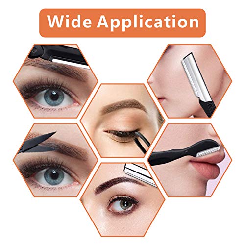 Eyebrow Set, Eyebrow Trimming Kit,Eyebrow Grooming Kit, Include Eyebrow Razor, Eyebrow Brush,Eyebrow Scissors, Facial Trimmer, Shaver, Tweezers,