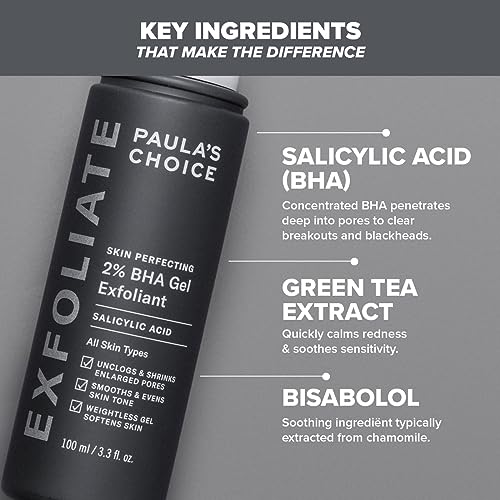 Paula's Choice SKIN PERFECTING 2% BHA Gel Exfoliant - Targets Blackheads & Enlarged Pores - Exfoliating Peel with Salicylic Acid - All Skin Types