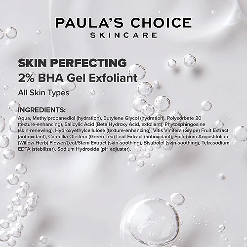 Paula's Choice SKIN PERFECTING 2% BHA Gel Exfoliant - Targets Blackheads & Enlarged Pores - Exfoliating Peel with Salicylic Acid - All Skin Types