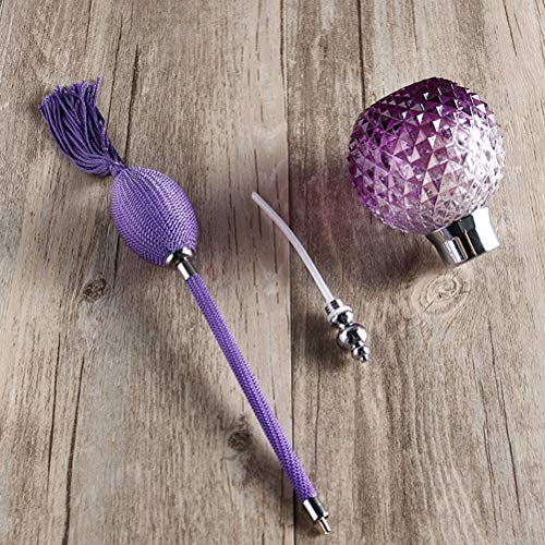 ROSENICE 100ml Refillable Perfume Bottle Spray Atomizer Crystal Art Vintage Style Long Spray Bottle (Purple)