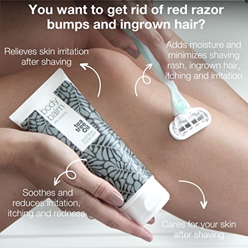 Australian Bodycare Body Balm for Women & Men 200ml | Tea Tree Oil Aftershave for Ingrown Hairs, Razor Bumps and Razor Burn | Immediate Relief af