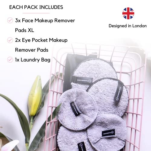 Reusable Eye Makeup Remover Pads Set -Ogato- Just Use Water- XL Reusable Face Pads - Eco Friendly - FREE Laundry Bag - Makeup Remover Cloth For A