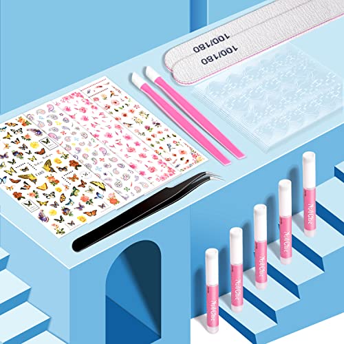 720PCS Almond Press on Nails Medium, MORGLES 24 Colors False Nails with Glue, Adhesive Tabs, Stickers, Tweezer, 10 Sizes