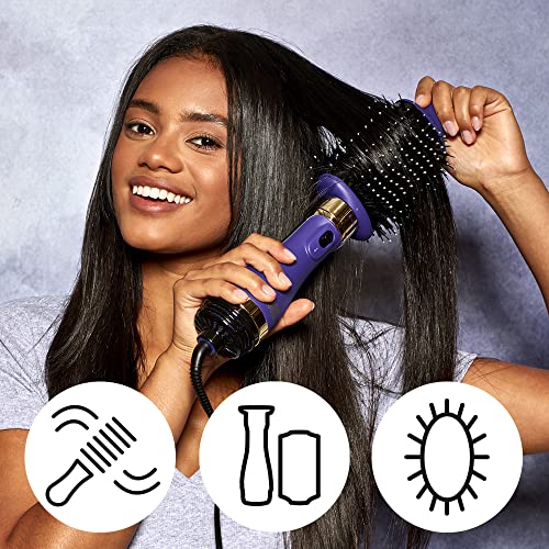 Hot Tools Pro Signature One-Step Detachable Blow-Dry & Volumiser (Activated Charcoal Bristles, Direct ION Technology, Oval Design, Thermaglide Ce