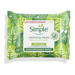 Simple Kind to Skin Cleansing Wipes remove waterproof make-up Biodegradable for sensitive skin 20 PC