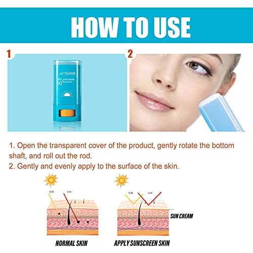 Facial Body Sunscreen Stick Moisturizing Brightening Sunscreen Waterproof UV Protector Concealer Isolation Sunblock Moisturizer Stick Korean Sun