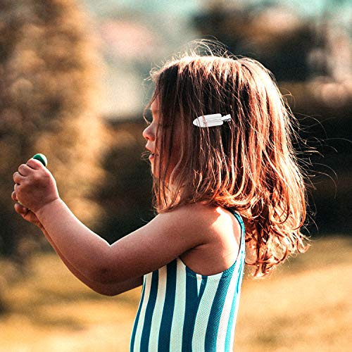 SAVITA 8Pcs No Bend Hair Clips, No Crease Curl Pin Clips Hair Clips Barrettes for Hair Styling, Face Washing, Makeup Application (White)