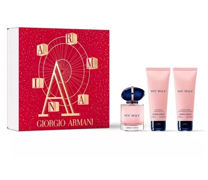 Giorgio Armani My Way Eau de Parfum 50ml Spray, 75ml Body Lotion & 75ml Shower Gel Woman Set