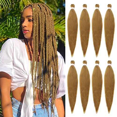 Beyond Beauty EZ Braid Pre Stretched Braiding Hair 8Packs-26inch Professional Yaki Texture Synthetic Hair(#1B)