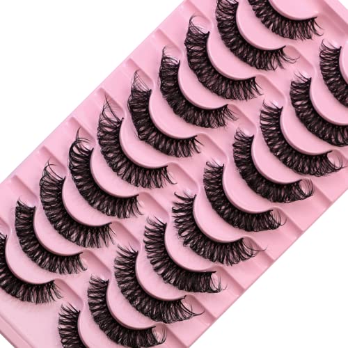Shoprox False Eyelashes, Russian Strip Lashes, Fluffy Eyelashes Perfect for Parties, Weddings, Birthday Gifts, Eye Lashes for Every Type of Eyes,