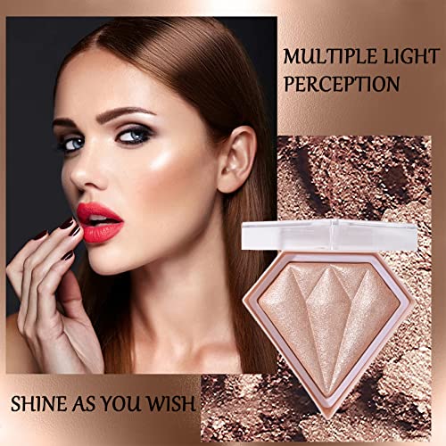 Powder Highlighters Makeup,Highly pigmented Powder Highlighter,Bronzer and Highlighter Palette,Highlighting Powder for a Radiant Finish,Silky and