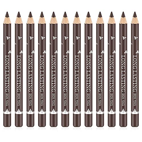 Go Ho 6 PCS Eyebrow Eye Liner Pencil Set,Easy to Color Waterproof Eyebrow Pencil,Professional Long-lasting Eyeliner Makeup Brow Tint Pen,3 Colors