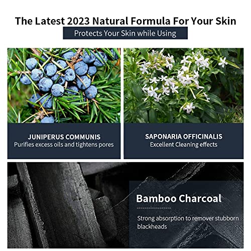 Blackhead Remover Mask, JVR Bamboo Charcoal Peel Off Face Mask for Men, Purifying & Deep Cleansing for All Skin Types 120ml