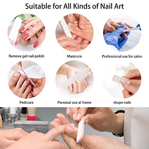 Lofuanna 15 Pack Nail File Set, Professional Square Nail File 100/180 Grit Double Sided Emery Board for Acrylic Nails/Natural Nails,Nail File Man