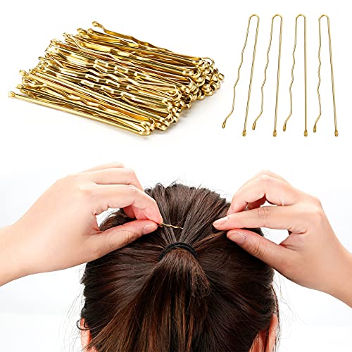 Bobby Pins, 150PCS Hair Pins for Women, Blonde Hair Grips for Wedding Bridal Hair Clips (5cm with Box)