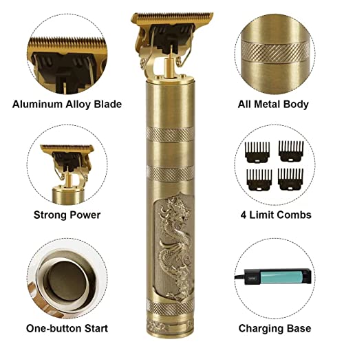 LONENESSL Hair Clippers Beard Trimmer for Men, Hair Trimmer,Electric Cordless Clippers, Zero Gapped T-Blade Trimmer USB Rechargeable Grooming Kit