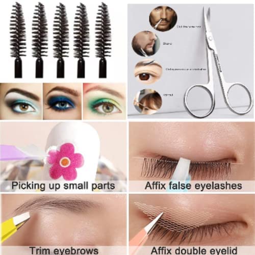 Tweezers Set Tweezers for Eyelashes Stainless Steel Plucking Precision Tweezers Set for Ingrown Hair Remove and Lash Extension, Plucking Tweezers