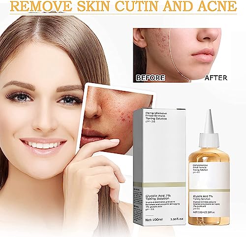 Glycolic Acid 7% Toning Resurfacing Solution,Ordinary Glycolic Acid Toning Solution,Exfoliate, Brighten,and Rejuvenate Your Skin