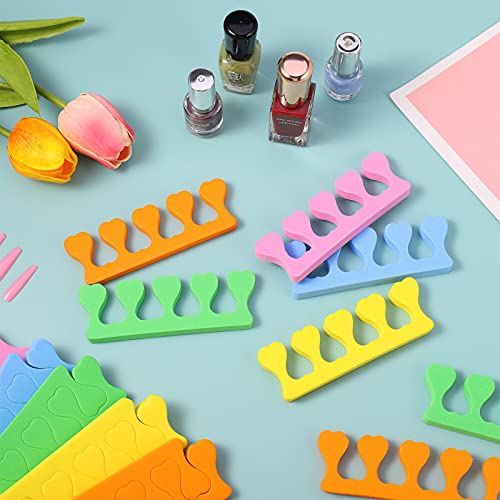 Dacitiery 20 Pcs Foam Toe Finger Separator Toe Finger Dividers Disposable Soft Sponge Nail Toe Separator Divider Spacer for Pedicure Manicure Nai