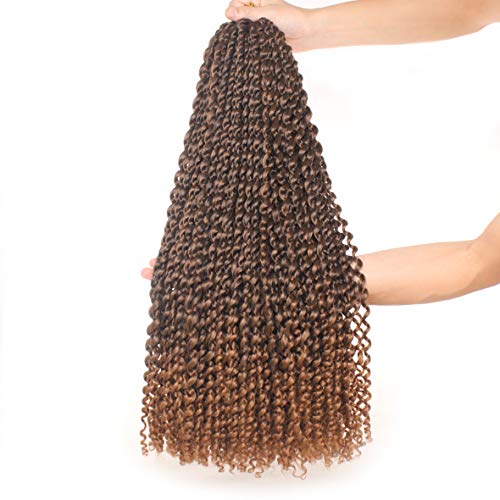 Leeven 7 Packs Water Wave Braiding Hair for Butterfly Faux Locs 24 Inch Long Water Wave Crochet Hair Hot Water Setting Passion Twists Braiding Ha