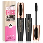 4D Fibre Mascara,Mascara Black Volume and Length Waterproof,Maskara Long Lash Mascara Black,Waterproof Mascara Black,Fibre Lash Mascara Black,Smu
