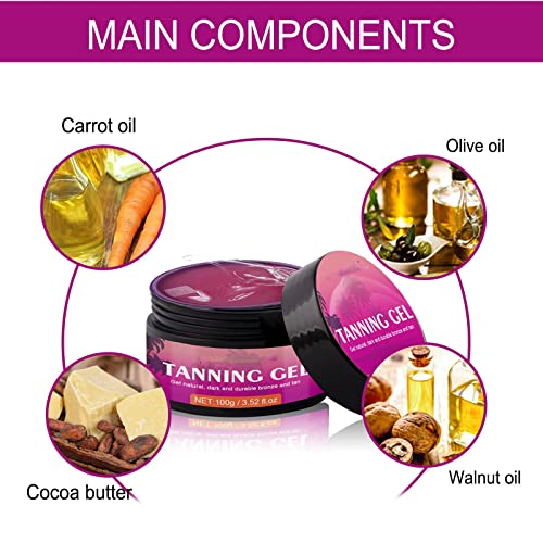 Extreme Dark Intensive Tanning Luxe Gel,Extreme Dark Intensive Tanning,Peachapple Tanning Gel,Intensive Soft Brown Tanning Accelerator Cream,Achi