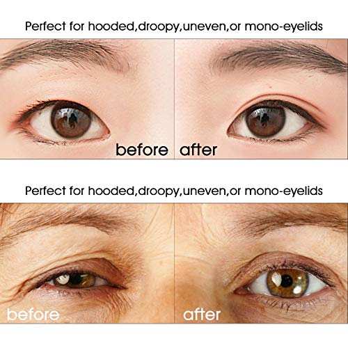 Natural Invisible Fiber One Side Eyelid Tape Stickers - Instant Eye Lift Without Surgery - Perfect for Hooded, Droopy, Uneven, or Mono-eyelids (2