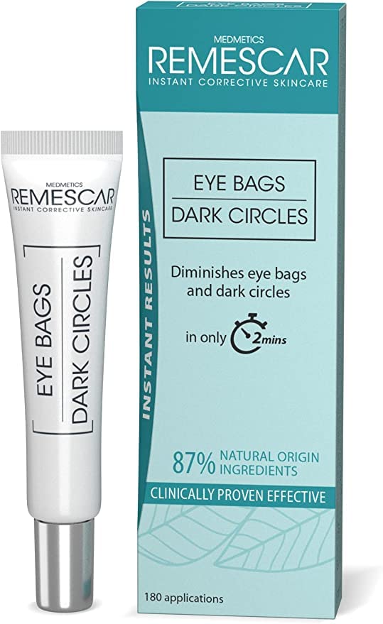 Remescar Eye Bags & Dark Circles 8ml - Eye Cream for Under Eye Bags and Remove Bags Under Eyes - Instant Eye Bag Treatment - 180 Applications
