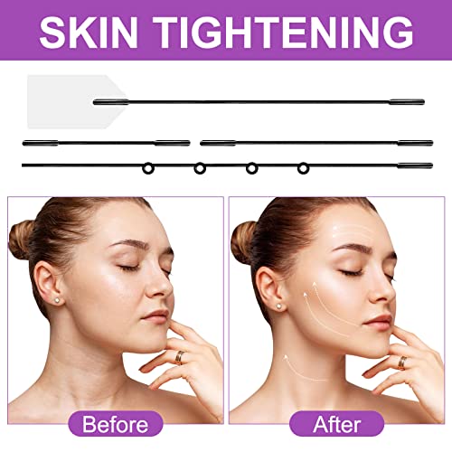 Face Lift Tape, 60 Pcs Face Tape Lifting Invisible, Eye Lift Strips,Face Lifting Tape, Lift Sticker with 8 Fixed Ropes, Make-up Face Lift Band fo