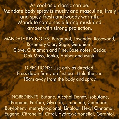 Mandate Body Spray 150ml