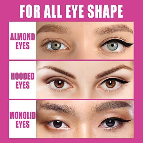 Cilrofelr Eyeliner Stamp Wingliner, 2 Easy Winged Eyeliner Stamps to Create Perfect Cat Eye, Long Lasting, Waterproof & Smudge proof Liquid Eyeli