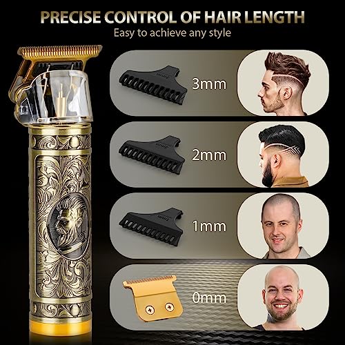 Beard Trimmer Men,Mini Hair Clippers for Men 3 in 1 Cordless Rechargeable Mini Nose Hair Trimmer Shaver Set for Barbers and Home,USB Zero Gapped
