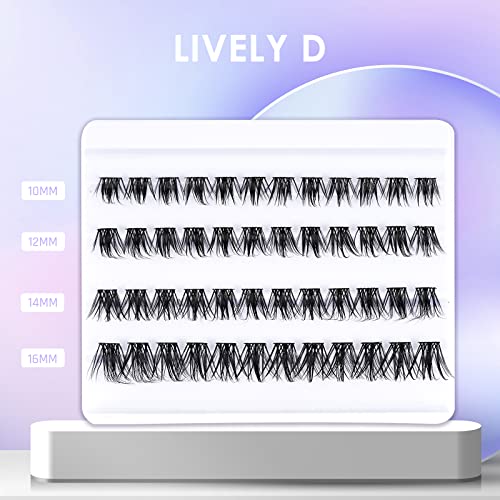 GAQQI Lash Clusters 48pcs Lashes DIY Lash Extension Individual Eyelash Cluster Wide Band at Home - Cosplay - Synthetic Artificial Soft Reusable F