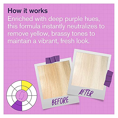 Blonde Toner Spray. Purple Leave In Toning Hair Treatment to Remove Brassy Surface Tones in Blonde, Platinum & Gray/Silver Hair. Paraben & Sulpha