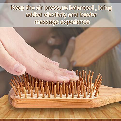 Hair Brush, Bamboo Hairbrush For Long,Thick,Curly,Wavy,Dry or Damaged Hair, Reducing Hair Breakage and Frizzy, No More Tangle, with Exquisite Clo