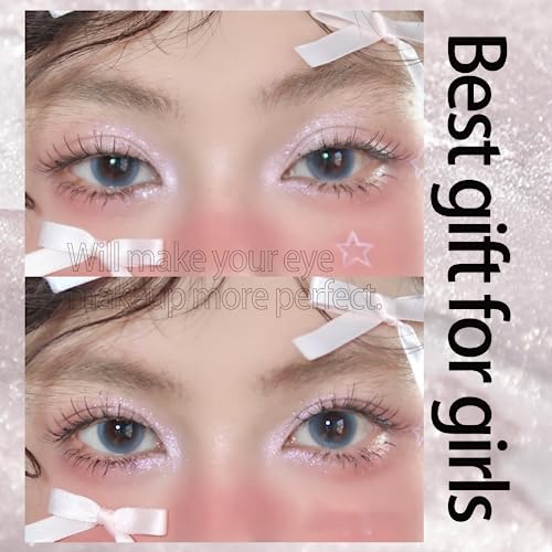 Glitter Eyeshadow - Shimmer White Cream Eyeshadow Stick - Diamond Liquid Blendable Sparkly Eye Make-up - Long Lasting Waterproof Highly Pigmented