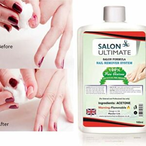 100% Pure Acetone Soak-Off Gel Acrylic Tips Nail Glue Nail Polish Remover 100ml