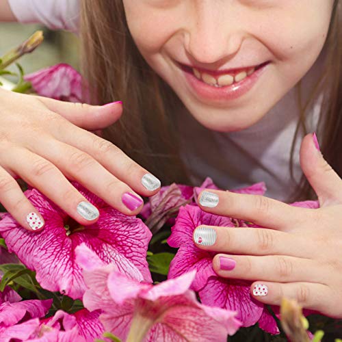 RosewineC 72 Pieces Girls Press on Nails Fake Nails Artificial Nail Tips Children Full Cover Short False Fingernails for Girls Kids Nail Art Deco