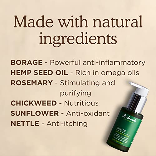 Balmonds Scalp & Beard Oil 50 millilitres - Natural Treatment for Scalp Eczema Psoriasis and Seborrheic Dermatitis - Relief From Dry, Itchy Scalp