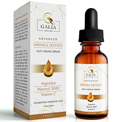 POWERFUL Anti Aging Face Serum: Matrixyl 3000 + Argireline Peptide + Vitamin C Serum with Organic Hyaluronic Acid, Serum for Wrinkles, Fine Lines