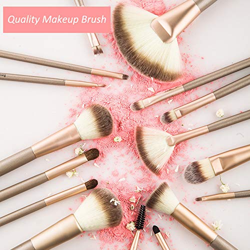 28Pcs Make Up Brush Set NEVSETPO Quality Makeup Brushes with Beauty Blender Brush Cleaner for Kabuki Foundation Powder Contour Blending Blush Tra
