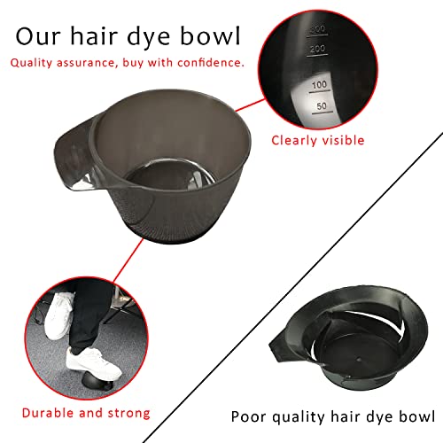 Mauts Hair Dye Coloring Set, Hair Tinting Comb and Mixing Brush Bowl,Ear Cover Mixing Spoon Hair Clips Gloves and Disposable shawl,DIY Salon.