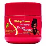 Ampro Shine-n-Jam Magic Fingers Edge Control - Provides Firm Hold with Non-Greasy Shine - Strengthens Hair with Silk Proteins and Softens with Ab