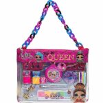 L.O.L Surprise! Townley Girl 11 Pcs Makeup Filled Sling Bag with Peel- Off Nail Polish, Eyeshadow, Hair Accessories, Body Glitter & More| Party F