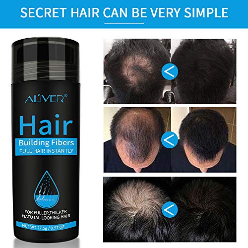 Hair Building Fibres, Professional Quality Fiber Hair Powder, Hair Loss Concealer for Thinning Hair for Women and Men, Best Hair Thickening Produ