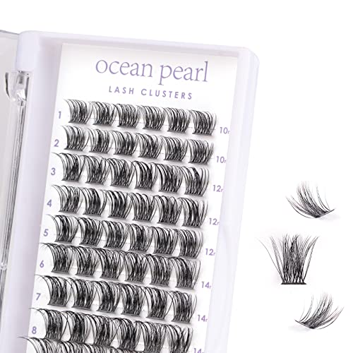 Individual Lashes 72 Cluster Lashes DIY Eyelash Extension Thin Band Wide Stem Lash Extensions Reusable Soft Natural Lightweight Easy to Apply at