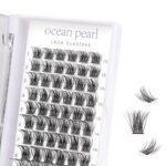 Individual Lashes 72 Cluster Lashes DIY Eyelash Extension Thin Band Wide Stem Lash Extensions Reusable Soft Natural Lightweight Easy to Apply at